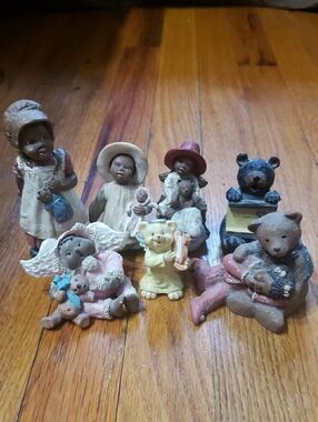 Lot Black Children Assorted Figurine Set Martha Holcombe Bonnie Paddy Vintage